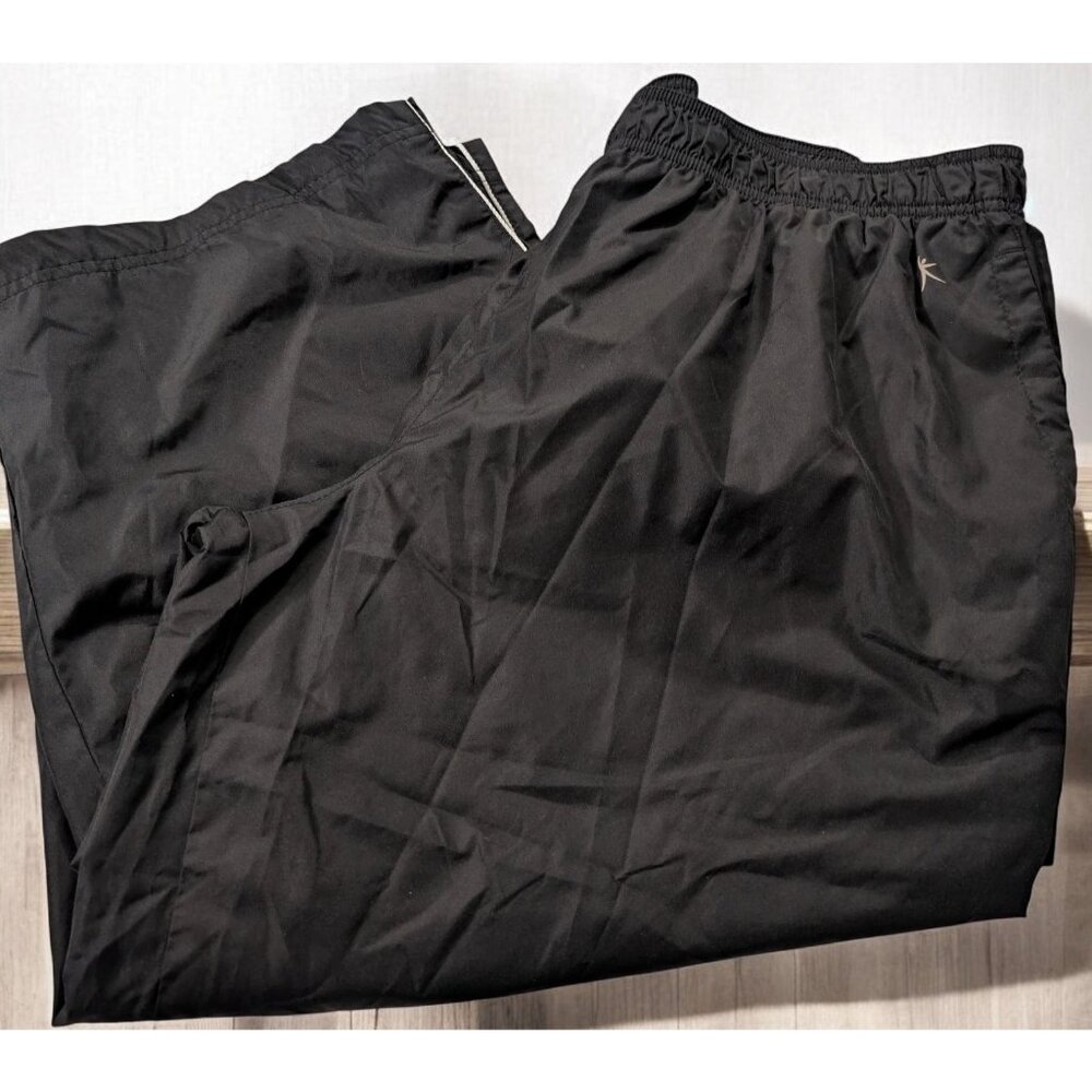 Danskin Now PLus Size XXL 2XG 20 Black White Athletic Lined Capris Cropped Pants